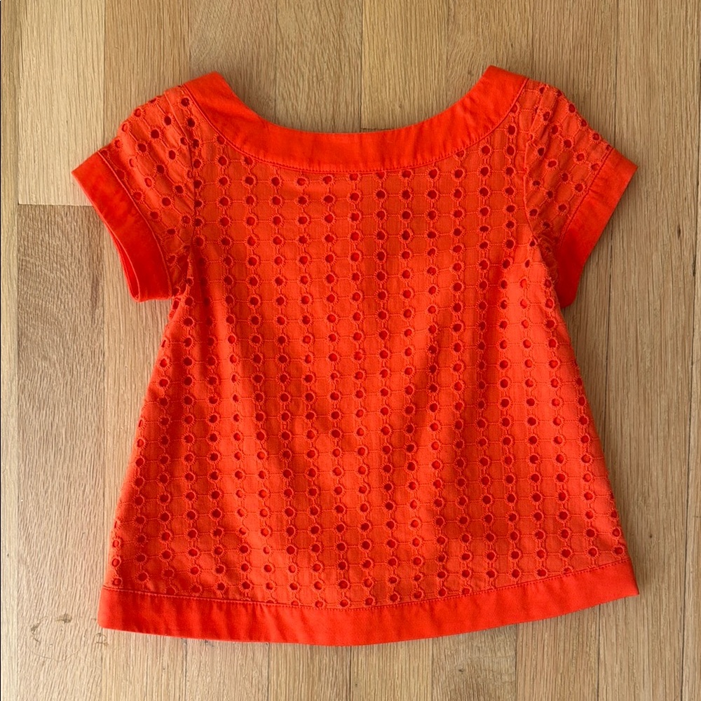Orange Eyelet Janie & Jack Top